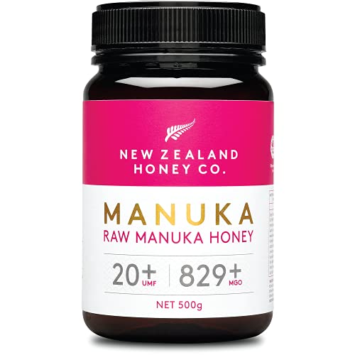 New Zealand Honey Co. Manuka Honig MGO 829+ / UMF 20+ | Aktiv und Roh | Hergestellt in Neuseeland | Zertifiziertem Methylglyoxal Gehalt | 500g von New Zealand Honey Co.