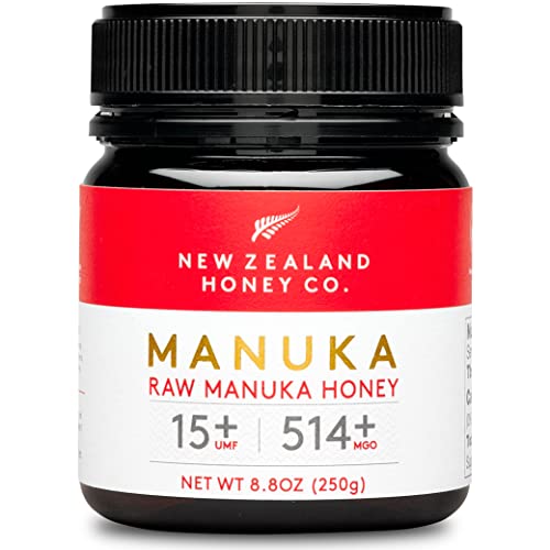 New Zealand Honey Co. Manuka Honig MGO 514+ / UMF 15+ | Aktiv und Roh | Hergestellt in Neuseeland | Zertifiziertem Methylglyoxal Gehalt | 250g von NEW ZEALAND HONEY CO