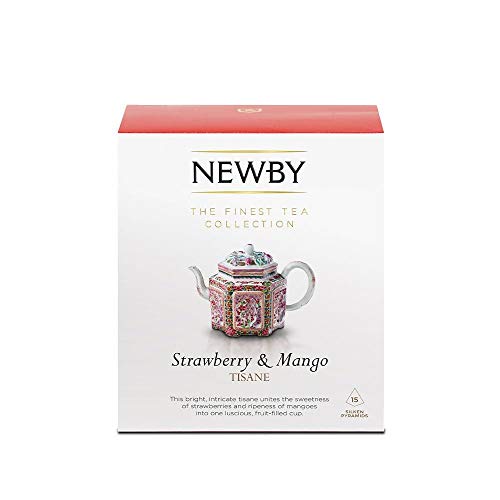 Newby Teas Silken Pyramiden Erdbeere und Mangotee 38 g (1er Pack, insgesamt 15 Stück) von newby
