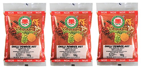 [ 3x 100g ] NGR Chili Pulver SCHARF / HOT Chilipulver von Ngr