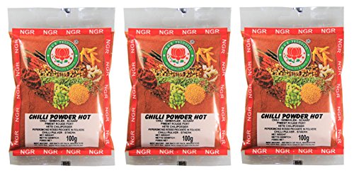 [ 3x 100g ] NGR Chili Pulver SCHARF / HOT Chilipulver von Ngr