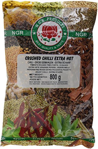 NGR Chili, grob gemahlen, extra scharf, 2er Pack (2 x 800 g) von NGR
