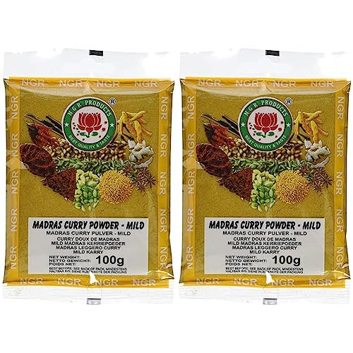 Ngr Currypulver, mild, Madras, 100g (1 x 100 g Packung) (Packung mit 2) von Ngr