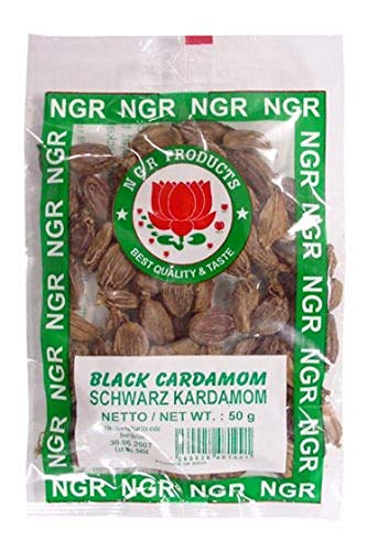 Ngr Kardamom, schwarz, 50g, 4er Pack (4 x 50 g Packung) von Ngr