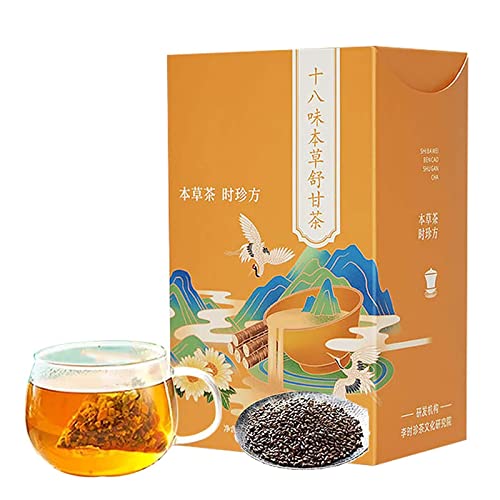 Daily Liver Nourishing Tea, 18-Flavor Herbal Chrysanthemun Cassia Seeds Liver Soothing Tea, 18 flavors liver care tea, Nourishing Liver and Protecting Liver Tea, Health Preserving Tea. (1 boxs) von Niblido