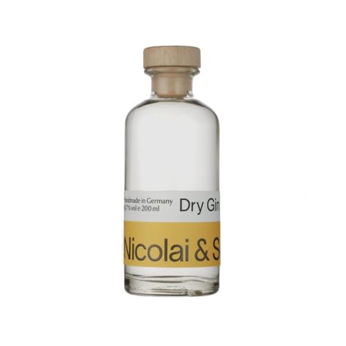 Nicolai & Sohn | Dry Gin | The Classic Edition | mazeriert mit Wacholder, Zitrus-Schalen und Preiselbeeren | Die kleine Aufmerksamkeit für Ginliebhaber | Thüringen | 43,7 % Vol | 0,2l | Einzelflasche von Nicolai & Sohn