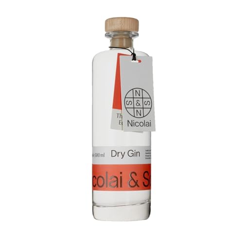 Nicolai & Sohn | Dry Gin | The Ruby Edition | Ein Gin Elixier perfekt für ihren Dry Gin Tonic Zuhause! | Thüringer Mikrodestillerie Nicolai & Sohn aus Erfurt | 500 ml | 43,7 % Vol | Einzelflasche von Nicolai & Sohn