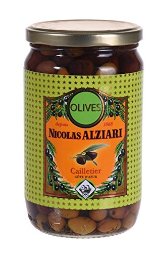 Cailletier Oliven, bunt, mit Kern, eingelegt, Alziari (Frankreich), 480g von Nicolas Alziari