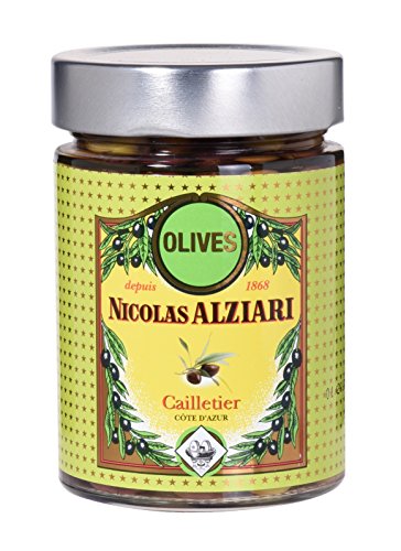 Cailletier Oliven aus Nizza, französische Oliven Spezialität, 220g netto von Nicolas Alziari