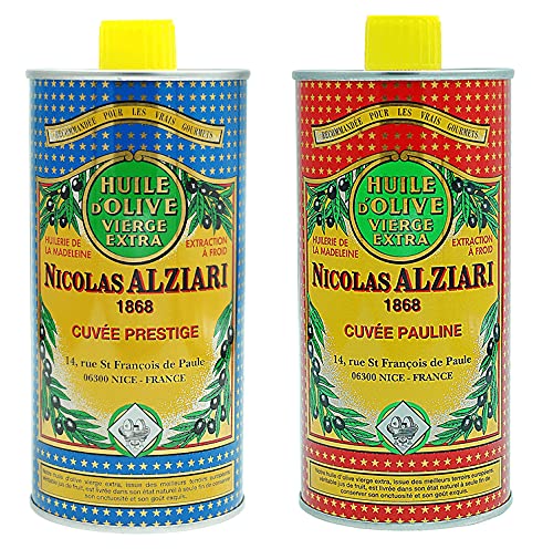 Nicolas Alziari - 2er Set - Natives Olivenöl Extra & Fruitée Intense (Cuvee Prestige & Pauline) 2 x 500 ml von Nicolas Alziari