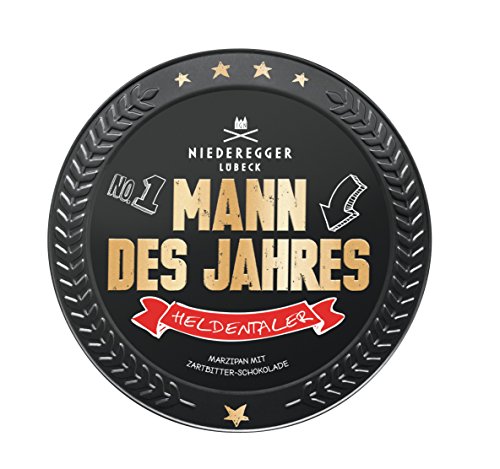 Niederegger Marzipan Mann des Jahres Taler Zartbitter Schokolade 185g von Niederegger