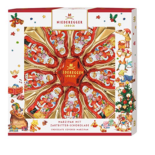 Niederegger Weihnachtsmänner und Stern mit Marzipanfüllung 125g von Niederegger