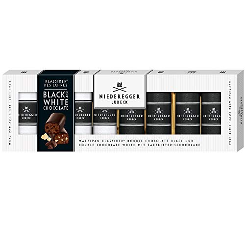 Niederegger Klassiker Best of the Year Black & White Classic Chocolate Covered Marzipan - 9 x 100g Boxen | Premium German Konfekt (Import) von Niederegger