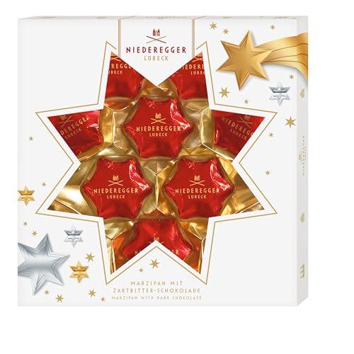 Niederegger Marzipan Weihnachtssterne Zartbitterschokolade 125g von Niederegger