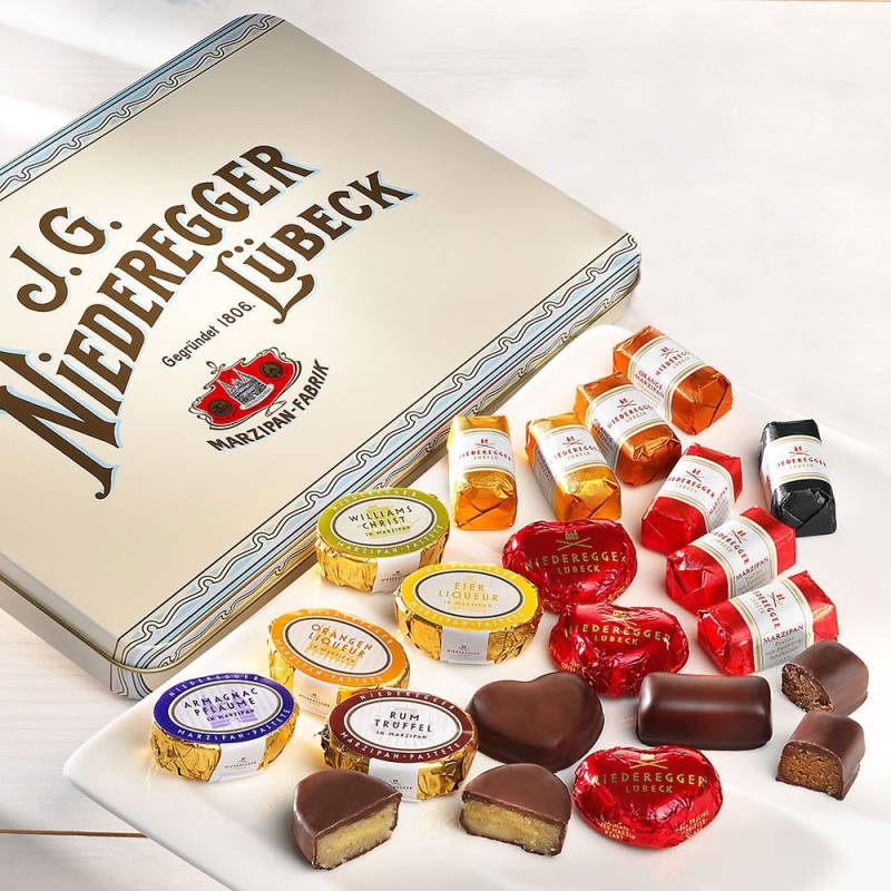 Niederegger Nostalgiedose Marzipan-Sortiment von Niederegger