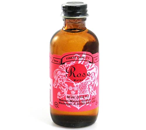 Rosenwasser von Nielsen-Massey (60 ml Glasflasche) - Rose Water - zartes, süßes & florales Aroma - perfekt für Cocktails, Getränke, Gebäck, Marmeladen, Tee & Co. von Nielsen-Massey