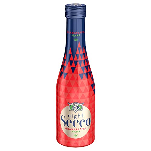 Night Secco Granatapfel-Hanf 200ml - Ready-To-Drink Cocktail für den perfekten Start in die Nacht - Prickelnd-fruchtiger Genuss von NightSecco von Night Secco