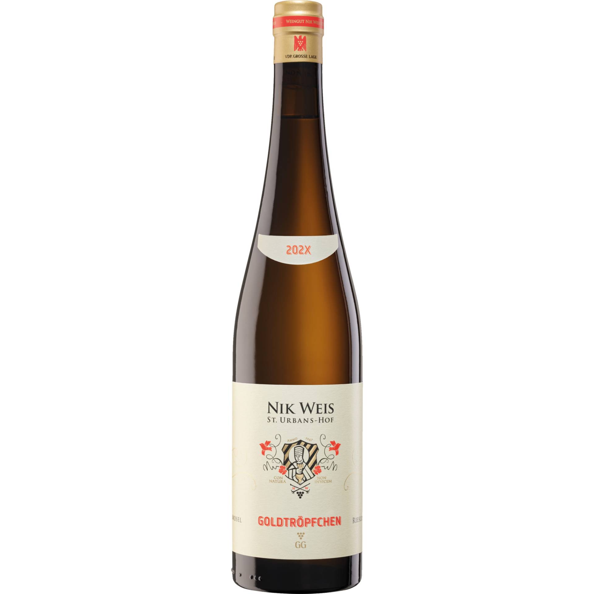Nik Weis Goldtröpfchen Riesling GG, Trocken, Mosel, Mosel, 2021, Weißwein Nik Weis Goldtröpfchen Riesling GG, Trocken, Mosel, Mosel, 2021, Weißwein von Nik Weis – St. Urbans-Hof, -54340 Leiwen