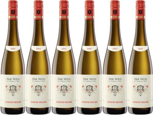 6x Schiefer Riesling Gutswein trocken 2022 - Nik Weis - St. Urbans-Hof, Mosel - Weißwein von Nik Weis - St. Urbans-Hof