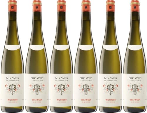 6x Wiltinger Riesling Alte Reben feinherb 2021 - Nik Weis - St. Urbans-Hof, Mosel - Weißwein von Nik Weis - St. Urbans-Hof