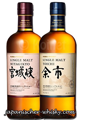 Miyagikyo und Yoichi NAS im Set japanischer Single Malt Whisky 0,7 L 45% von Nikka