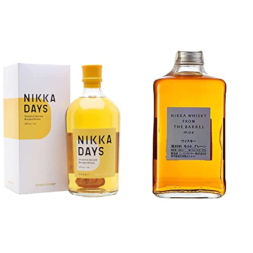 NIKKA DAYS - smooth and delicated Blended Whisky Blended Whisky (1 x 21.3) & from the Barrel Blended Whisky mit Geschenkverpackung, 500ml von Nikka
