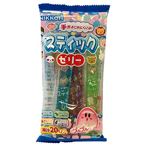 Nikkoh - Japanische Jelly Sticks / Jelly Candy / Jello Straws - 1er Pack (1 x 80g) von Nikkoh