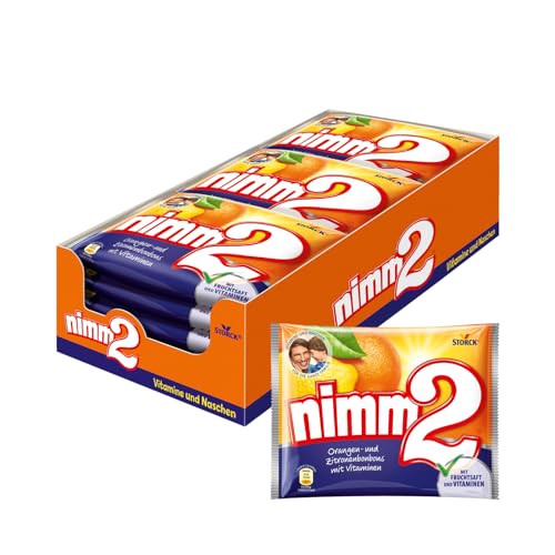 nimm2 Bonbons – 15 x 145g – Gefüllte Bonbons mit Fruchtsaft und Vitaminen von nimm2