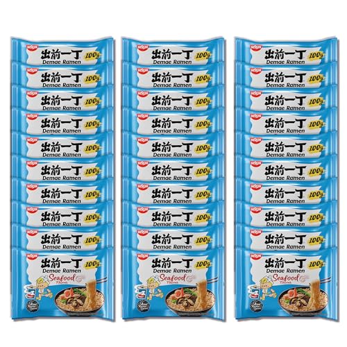 Nissin Demae Ramen – Seafood, 30er Pack, Instant-Nudeln japanischer Art, mit Meeresfrüchte-Geschmack, Sesamsamen & asiatischen Gewürzen, schnell & einfach zubereitet, asiatisches Essen (30 x 100 g) Nissin Demae Ramen – Seafood, 30er Pack, Instant-Nudeln japanischer Art, mit Meeresfrüchte-Geschmack, Sesamsamen & asiatischen Gewürzen, schnell & einfach zubereitet, asiatisches Essen (30 x 100 g) von Nissin