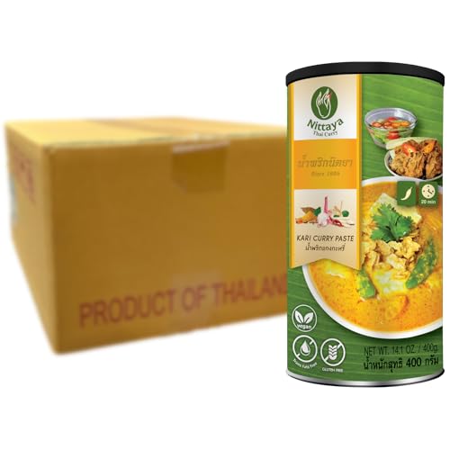 NITTAYA - Gelbe Currypaste Kari (Vegan) - Multipack (12 X 400 GR) von Nittaya