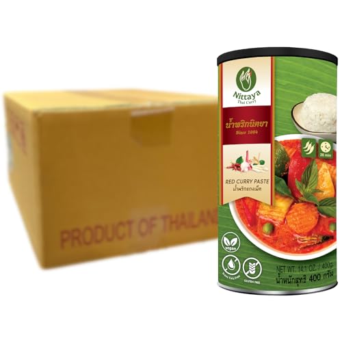 NITTAYA - Rote Currypaste (Vegan) - Multipack (12 X 400 GR) von Nittaya