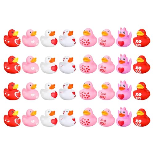 Nkmujil Heart Themed Ducks, Valentine's Day Decorations, Unique Duckies Set, Kids Bath Toys, Adorable Miniature Valentine Ducks Set For Kids' Bath Time Fun Nkmujil Heart Themed Ducks, Valentine's Day Decorations, Unique Duckies Set, Kids Bath Toys, Adorable Miniature Valentine Ducks Set For Kids' Bath Time Fun von Nkmujil