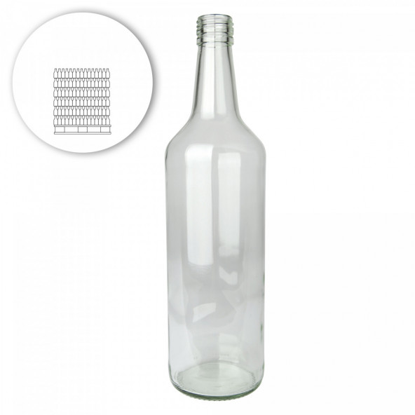 Flasche Aperitif 1 l, weiß, PP31,5 - Palette 1056 St. von No Brand