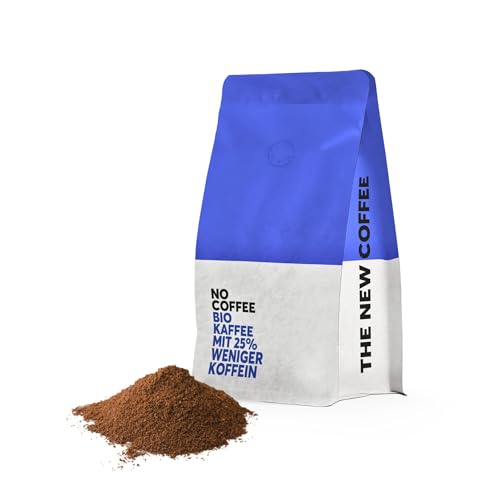 No Coffee® 25% weniger Koffein (500g) | Reduziere deinen Koffeinkonsum Schritt für Schritt | Mit Wasser entkoffeinierter Kaffee | Bio Decaf | Koffeinfreier Kaffee gemahlen | Kaffee koffeinfrei von NO COFFEE THE GOOD DECAF