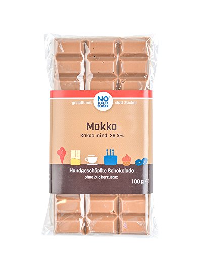 NO SUGAR SUGAR | Mokka Schokolade (100 g) vom Konditor ohne Zuckerzusatz von NoSugarSugar