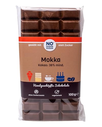 NO SUGAR SUGAR | Mokka Schokolade (100 g) vom Konditor ohne Zuckerzusatz von NoSugarSugar