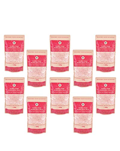 Pink Himalaya Salz, feine Körnung, Perfekt für Salzstreuer, 1 kg (Steinsalz / Kristallsalz aus Pakistan) 1kg 2kg 5kg 10kg 25kg wählbar mit großem Mengenrabatt (10 KG) von NoSugarSugar