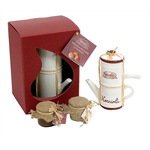 Neapolitanische Kaffeemaschine mit 2 Keramikvasen Haselnusscreme Neapolitanische Kaffeemaschine mit 2 Keramikvasen Haselnusscreme von Nobis Nocciole