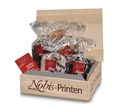 Nobis Printen - Export-Kiste "Weich" 1.200g, Aachener Printen in edler Holzkiste, köstliche Weichprinten von Nobis aus Aachen von Nobis Printen
