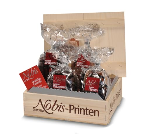 Nobis Printen - Export-Kiste "Weich" 800g, Aachener Printen in edler Holzkiste, köstliche Weichprinten von Nobis aus Aachen von Nobis Printen
