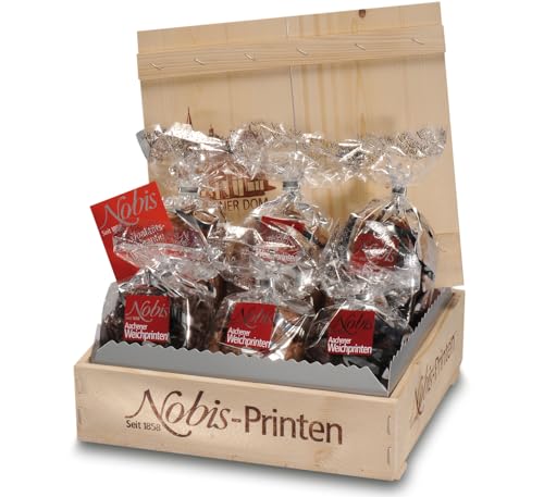 Nobis Printen - Export-Kiste "Tradition" 1.200g, Aachener Printen in edler Holzkiste, köstliche Traditionsprinten von Nobis aus Aachen von Nobis Printen