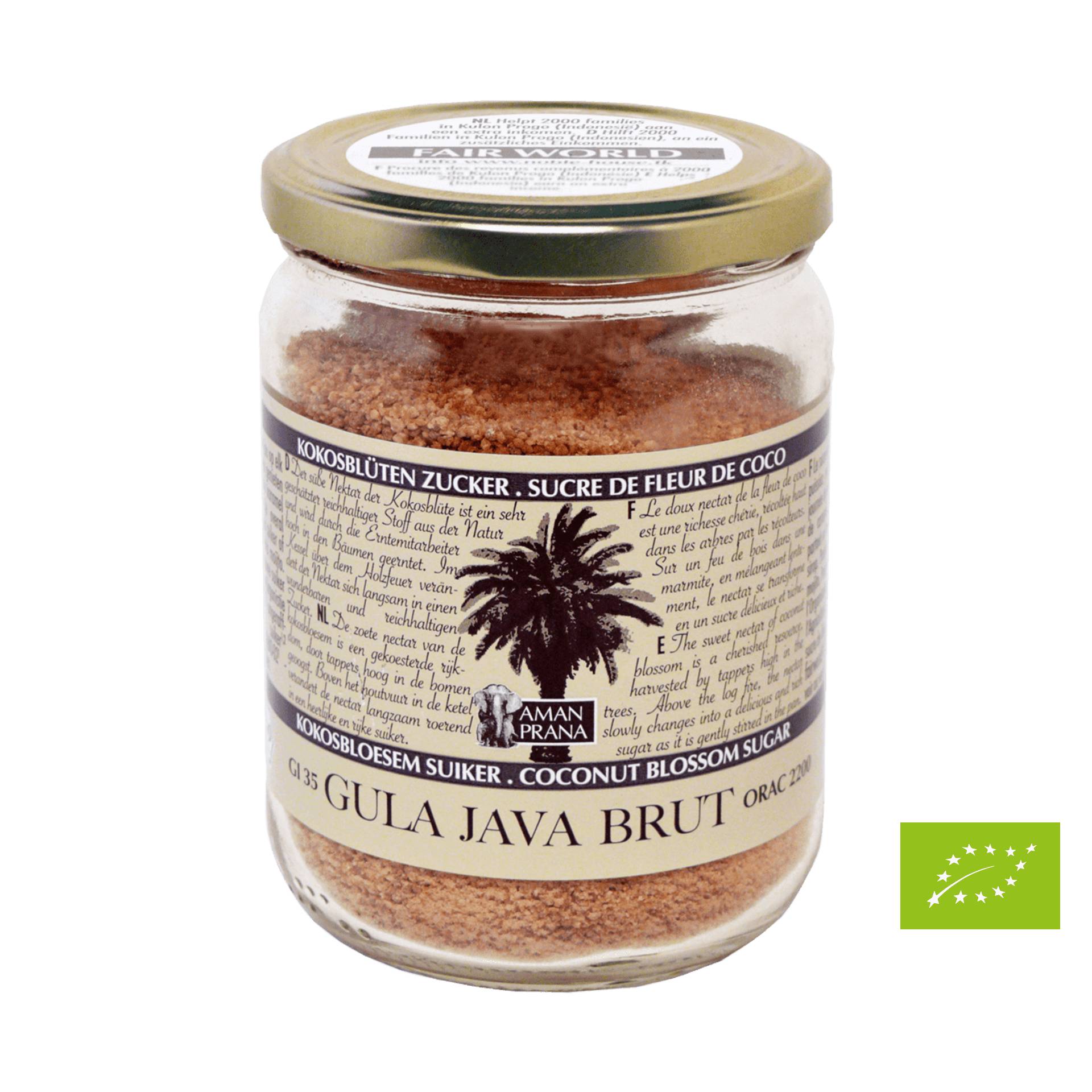 Gula Java Brut 310 g in Bioqualität - Kokosblütenzucker - grob gemahlen - nicht raffiniert - vegan - Amanprana Gula Java Brut 310 g in Bioqualität - Kokosblütenzucker - grob gemahlen - nicht raffiniert - vegan - Amanprana von Amanprana