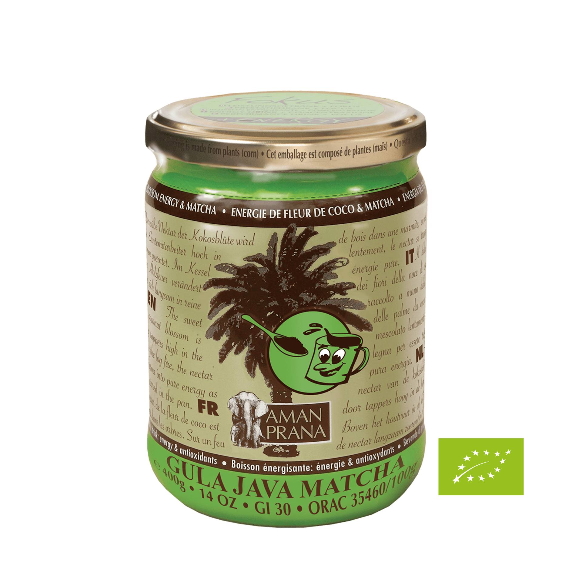 Gula Java Matcha, BIO, 400g von Amanprana