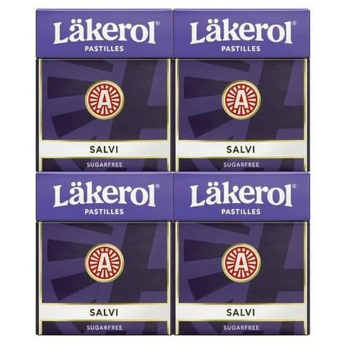 10x Läkerol Salvi 4x 25g Lakritz Pastillen - perfekt für zwischendurch - Ideal für die Handtasche von Nohawa