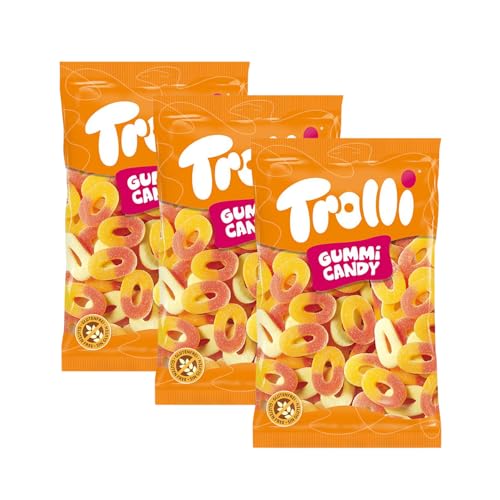 3x 1kg Trolli Pfisichringe - Vorteilspack von Nohawa