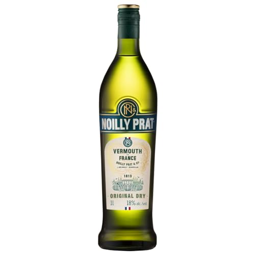 Noilly Prat Original Dry Vermouth, französischer Aperitif mit 20 Kräutern und Gewürzen, darunter Kamille, Koriander, Bitterorangen und Holunderblüten, 18% vol., 1L / 100cl von Noilly Prat