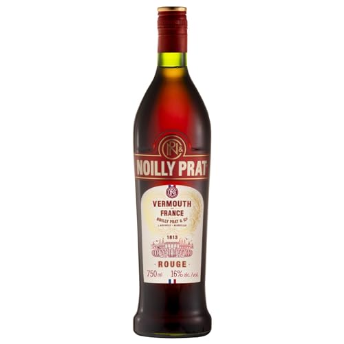 Noilly Prat Rouge Vermouth, französischer Aperitif mit 29 Kräutern und Gewürzen, darunter Süßorangen, Zimt, Zimtrinde, Gewürzn und Kakaobohnen, 16% vol., 75cl / 750ml von Noilly Prat