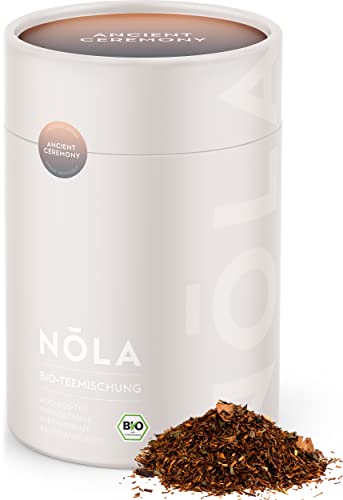 NOLA Bio Teemischung 'Ancient Ceremony' - BIO Rooibos-Tee mit Kakaoschalen, Pfefferminz und Baldrianwurzel - loser Premium Bio-Kräutertee mit 100% natürlichen Zutaten, vegan von Nola