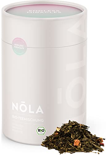 NOLA Bio Teemischung 'Endless Miracles' - BIO Grüner Tee (Gyokuro) mit Erdbeeren - loser Premium Bio Gyokuro Grüntee mit 100% natürlichen Zutaten, vegan von Nola