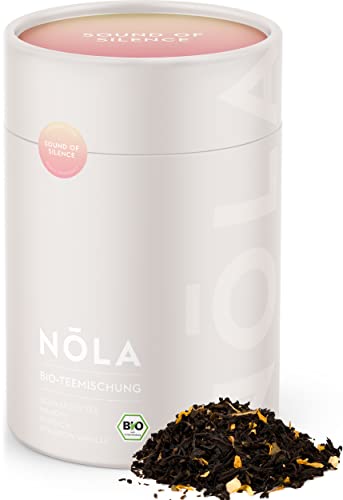NOLA Bio Teemischung 'Sound of Silence' - BIO Schwarzer Tee mit Mandel, Pfirsich & echter Bourbon-Vanille - loser Premium Bio-Schwarztee mit 100% natürlichen Zutaten, vegan von Nola